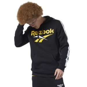 Bluza Z Kapturem Męskie Reebok Classic Vector Czarne PL 82NZLYK